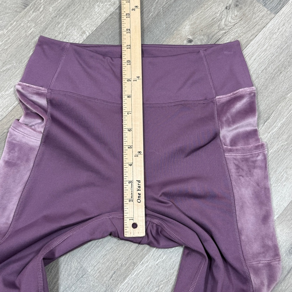 Pink‎ Victoria’s Secret Velour Side Pocket Leggings High Waist Mauve Small - Picture 13 of 15